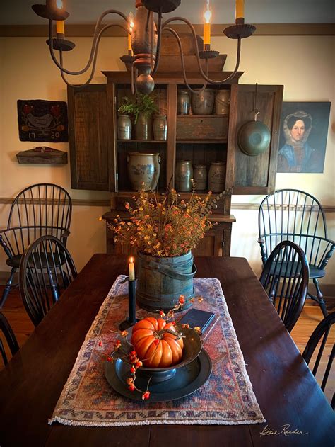 primitive fall decor|colonial home decorating for fall.